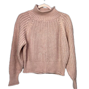 Revamped Funnel Neck Cropped Sweater